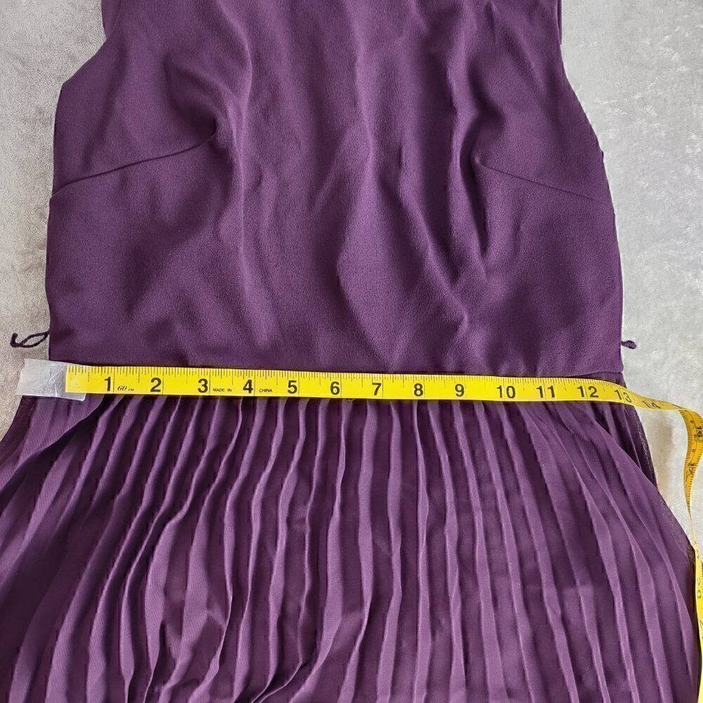 Shelby & Palmer Purple Pleated Dress Size 6 - Picture 7 of 11